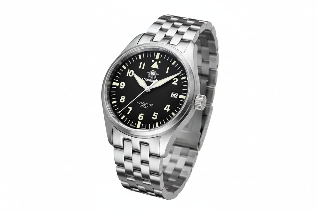 ADDIESDIVE MY-H2 Men's NH35A Automatic Watch with black dial