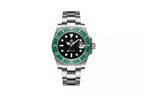 ADDIESDIVE MY-H3-2QZ with green black steel dial, angled view