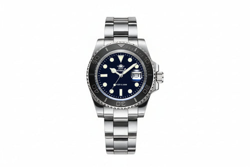 ADDIESDIVE MY-H3-C Men's Diver Watch with black dial, angled view