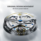 Agelocer Budapest original design movement with 80-hour power reserve and 27 jewels, close-up detail
