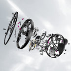 Exploded view of Agelocer Ice crystal tourbillon skeleton movement components
