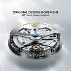 Agelocer Astronomer original movement with 80-hour power reserve and 27 jewels, close-up detail