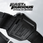 Caseback of Agelocer Racing Fast & Furious steel watch with official co-branded car engraving