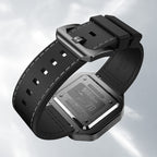 Agelocer Racing Fast & Furious watch, black leather strap and buckle detail