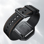 Agelocer Racing Fast & Furious watch, black leather strap and buckle detail