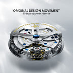 Agelocer Astronomer original design movement with 80-hour power reserve and 27 jewels, close-up detail