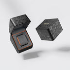 Agelocer World Time watch in its patterned Agelocer Original gift box, packaging view
