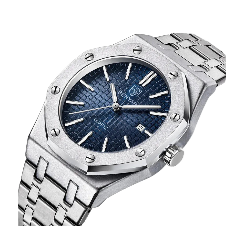 BENYAR BY-5156M Men's Quartz Watch, angled view