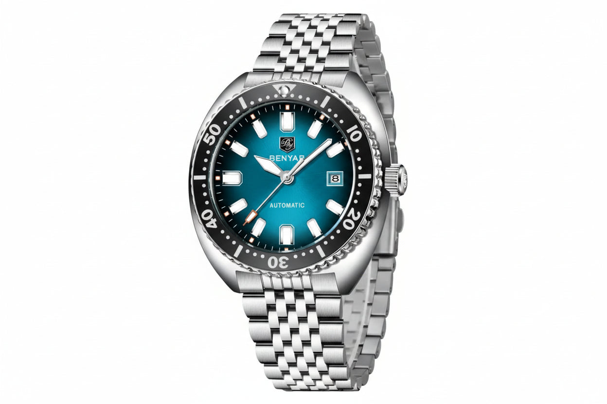 BENYAR BY-5211 42MM Men's Automatic Watch with light blue dial