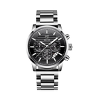 BENYAR BY-5104M Chronograph Sport with steel black dial, angled view
