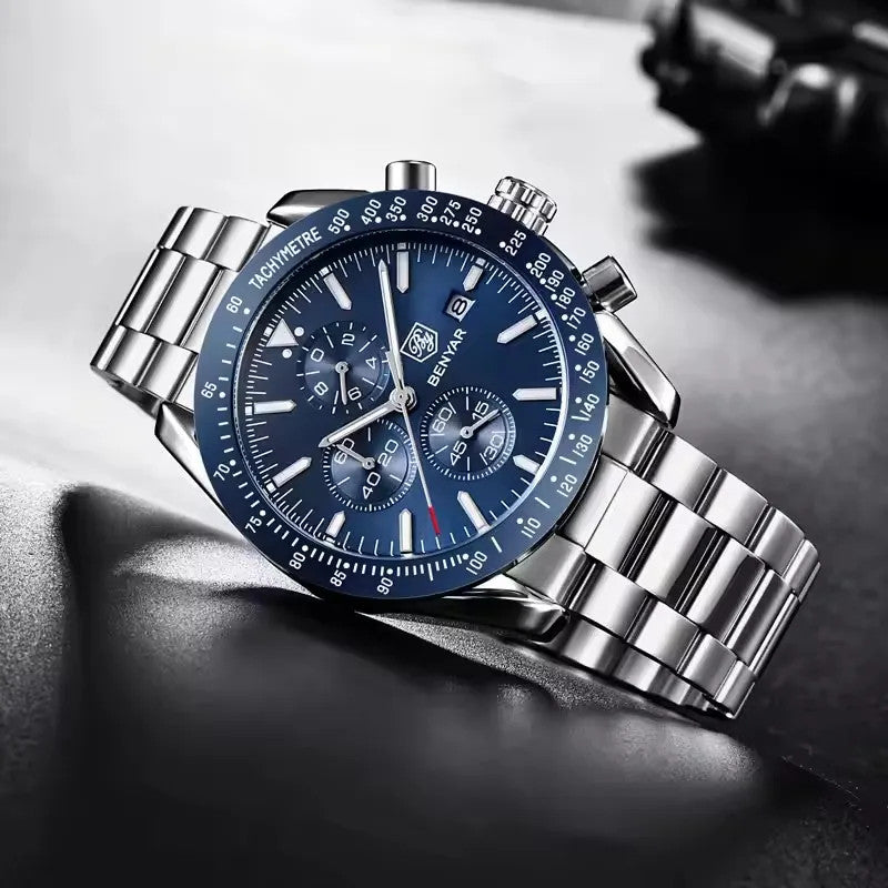 BENYAR BY-5140 Men's Casual Quartz Watch, side view