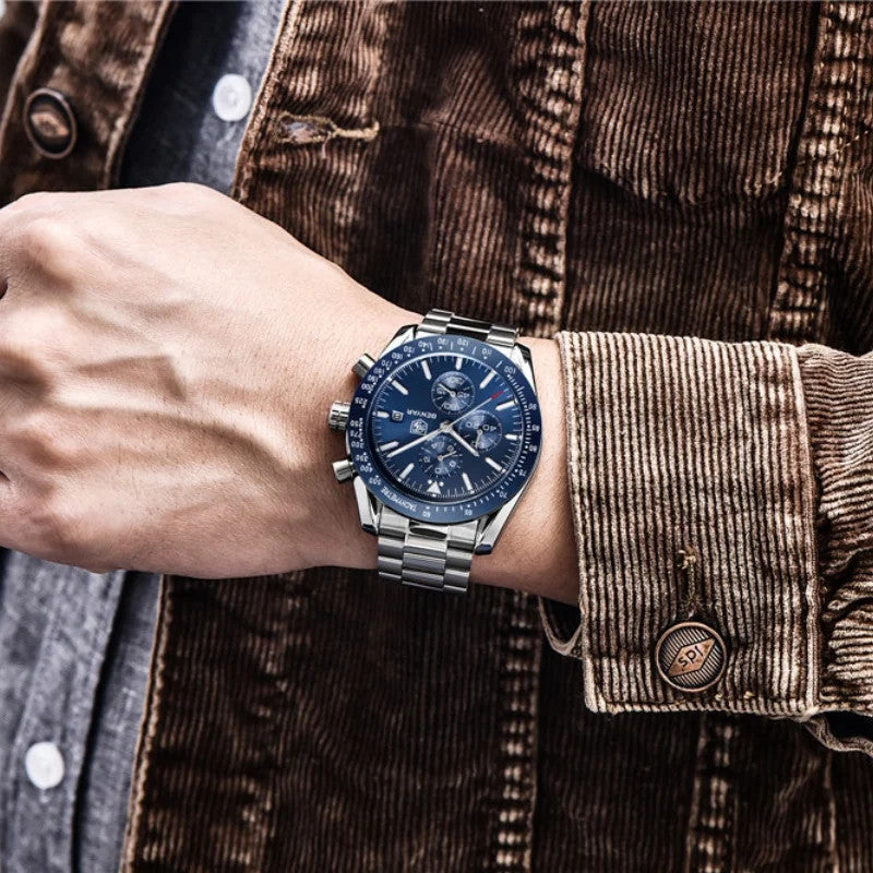 BENYAR BY-5140 Men's Casual Quartz Watch, clasp detail