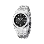 BENYAR BY-5156 Men's Quartz Watch with black dial, angled view