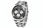 BENYAR BY-5169, Men's Quartz Watch with black white dial, detail view