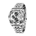 BENYAR BY-5180 Chronograph with white silver dial