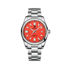 BENYAR BY-5185 Men's Automatic Watch with red dial, side view