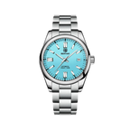 BENYAR BY-5185 Men's Automatic Watch with sky blue dial, caseback view