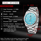 BENYAR BY-5185 Automatic Watch Specifications and Dimensions