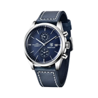 BENYAR  BY-5187 Leather Men's Quartz Watch, side view