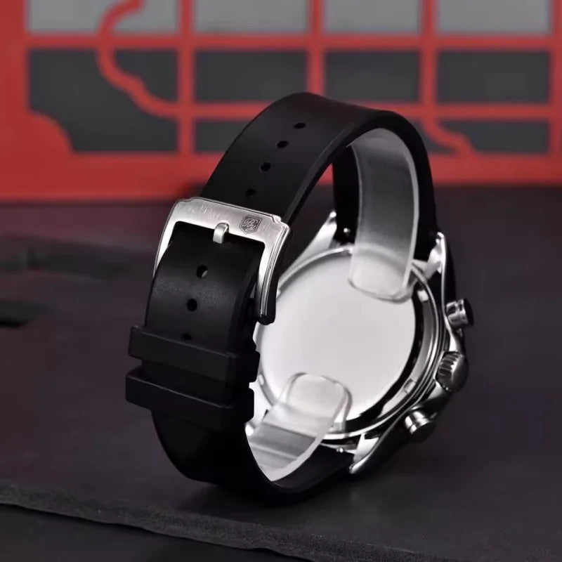 BENYAR BY-5192 Men's Quartz Watch Silicone Strap, detail view