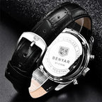 BENYAR BY-5193 Men's Sport Watch Chronograph - Leather, shown on wrist