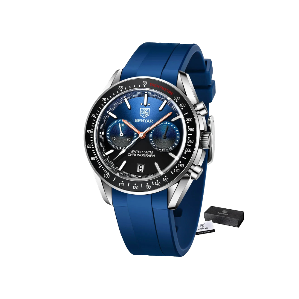 BENYAR BY-5194 Men's Quartz Chronograph Watch with blue dial