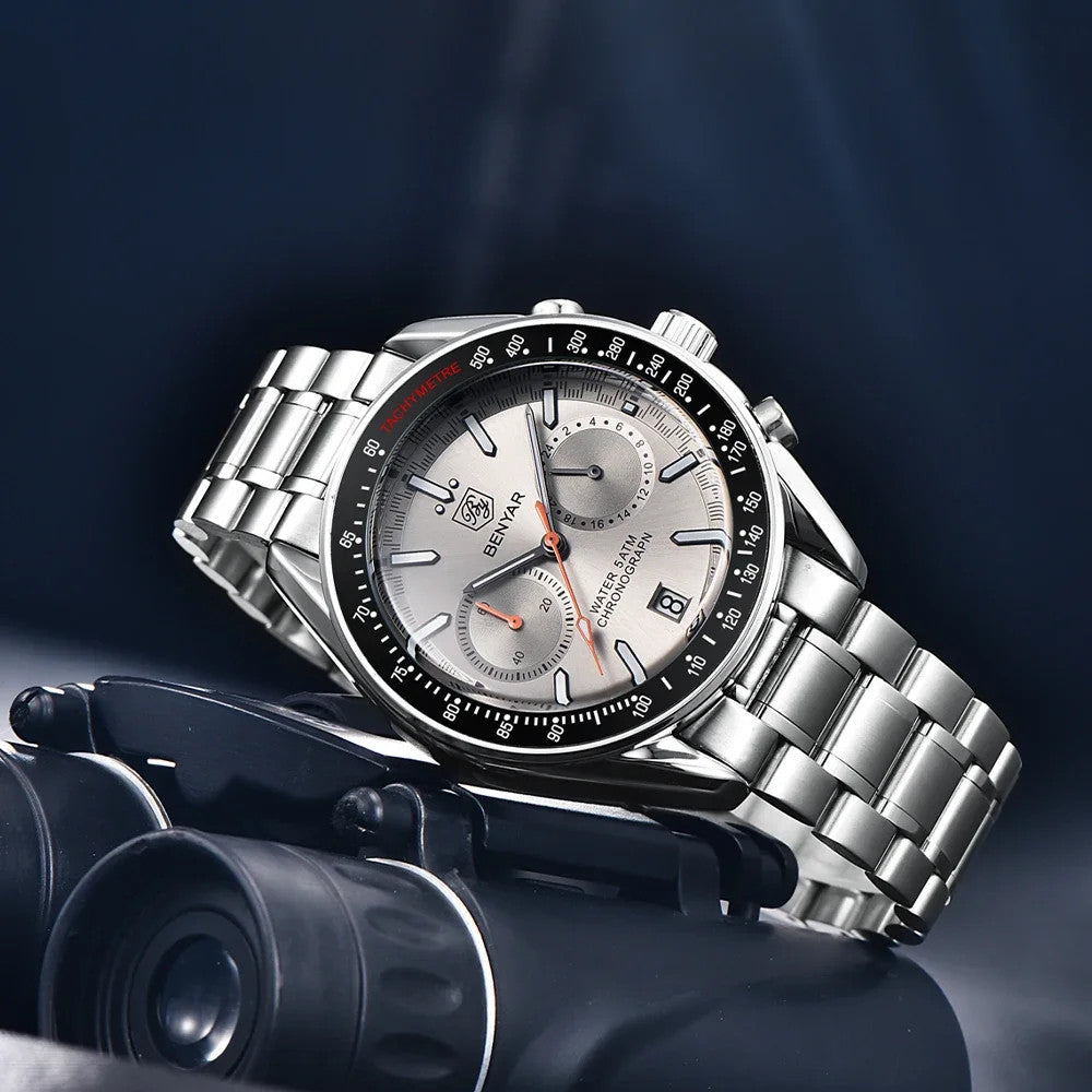 BENYAR BY-5194 Men's Quartz Chronograph Watch, detail view