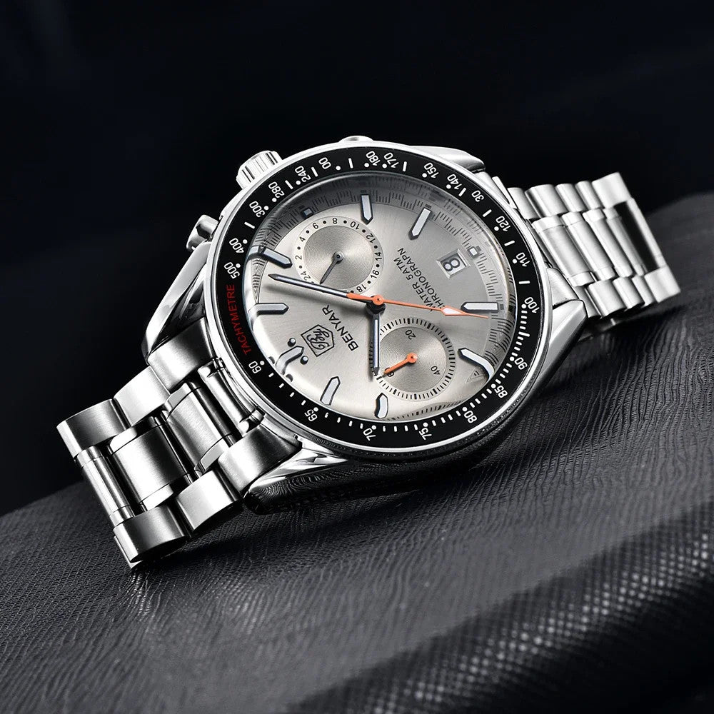 BENYAR BY-5194 Men's Quartz Chronograph Watch, side view