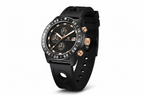 BENYAR BY-5198 Men's Quartz Sports Chronograph Watch with silicone black dial