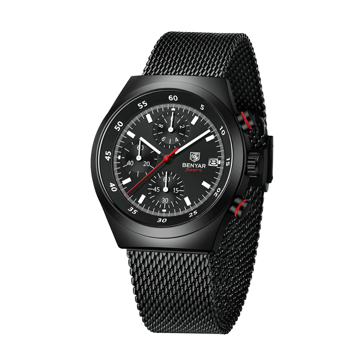 BENYAR BY-5200 43mm Men's Chronograph Watch Front View