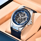 BENYAR BY-5207 42MM Hollow Automatic Skeleton Watch, angled view