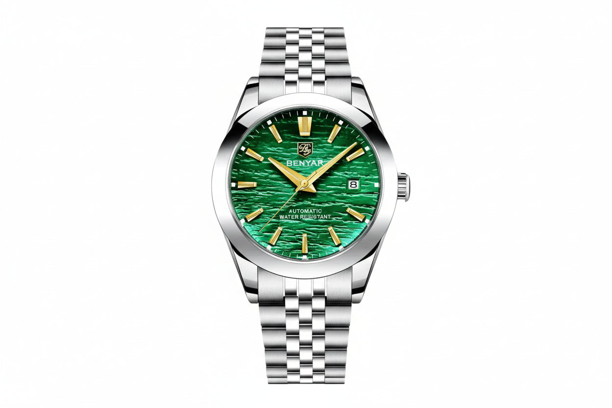 BENYAR BY-5209 Men's Automatic Diver Watch with green dial