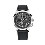 BENYAR BYâ€‘5210 Quartz Chronograph with black leather dial, caseback view