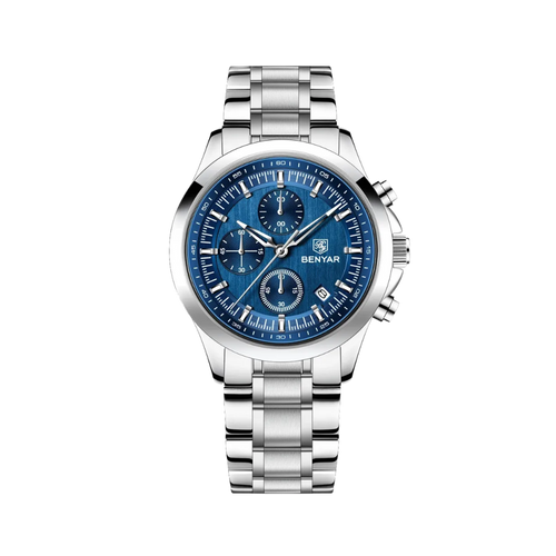 BENYAR BYâ€‘5210 Quartz Chronograph with blue dial