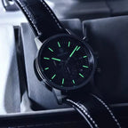 BENYAR BY-5213 Men's Sport Chronograph Quartz Watch - Leather, clasp detail