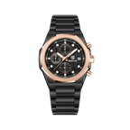 BENYAR BYâ€‘5216 Chronograph with all black dial, detail view
