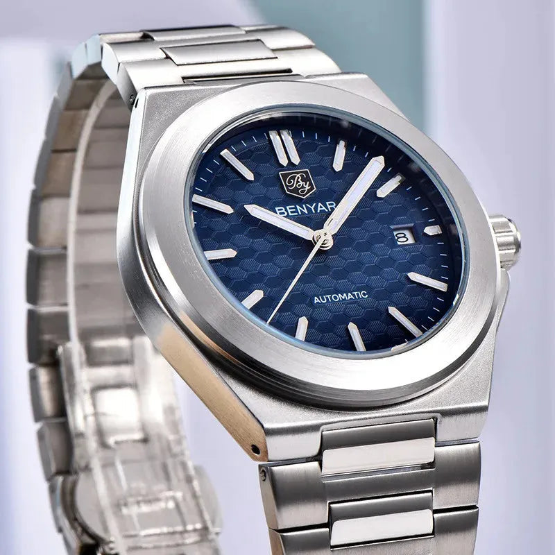 BENYAR BY-5219M Sports Mechanical Automatic Watch, shown on wrist