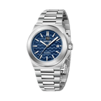 BENYAR BY-5219M automatic sports watch with blue textured dial and steel bracelet front view