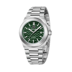 BENYAR BY-5219M automatic sports watch with green textured dial and steel bracelet front view