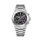 BENYAR BY-5220 Multi Functional Men's Quartz Chronograph Watch with black dial, angled view