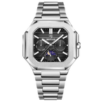 BENYAR BY-5221 Square Moonphase Men's Quartz Watch with black dial
