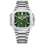 BENYAR BY-5221 Square Moonphase Men's Quartz Watch with green dial