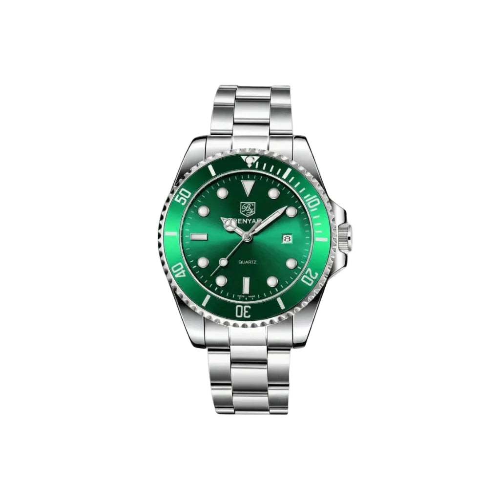 BENYAR BY-5223 Men's Quartz Watch Calendar with green dial