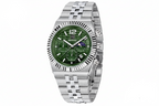 BENYAR BY-5225M 40MM Honeycomb Pattern Dial Men's Chronograph Quartz Watch with green dial