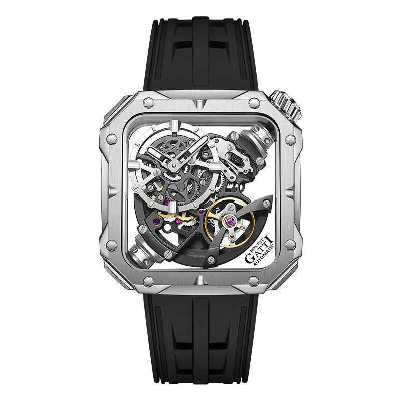 Bonest Gatti BG4001 automatic skeleton luminous watch, variant R1