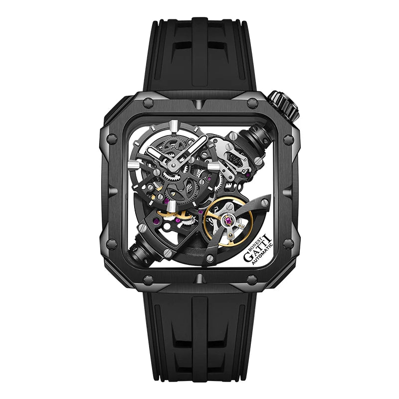 Bonest Gatti BG4001 automatic skeleton luminous watch, variant R2
