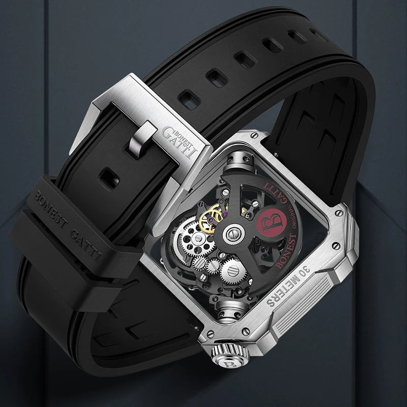 Bonest Gatti BG4001 automatic skeleton luminous watch, view 3 of 8