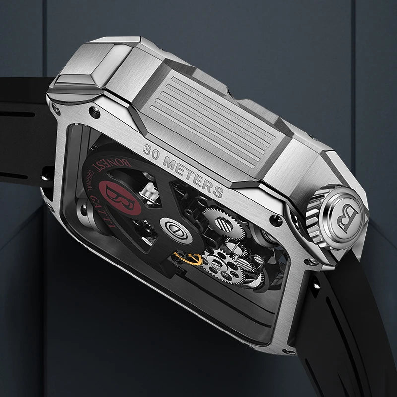 Bonest Gatti BG4001 automatic skeleton luminous watch, view 5 of 8