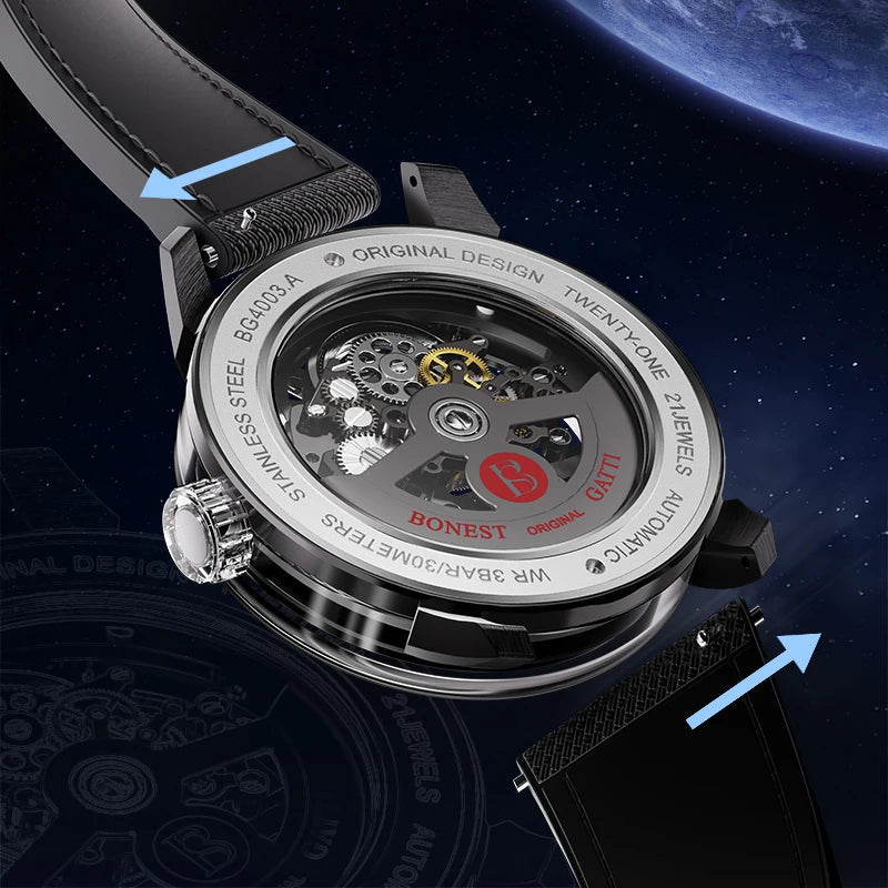 Bonest Gatti BG4003 automatic sapphire watch, view 3 of 6