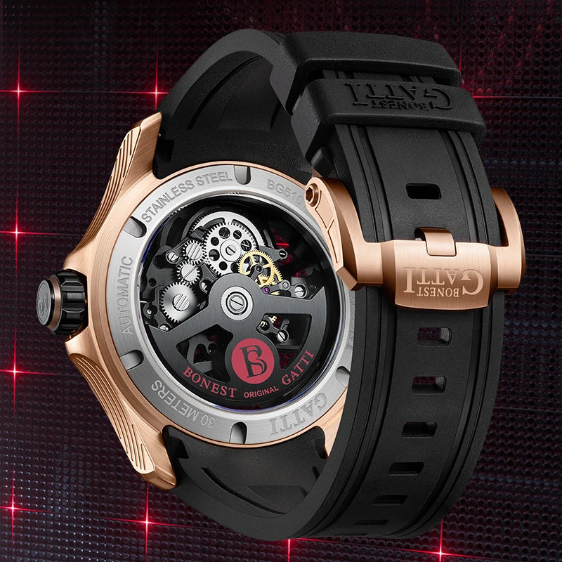 Bonest Gatti BG4004 automatic sapphire luminous watch, view 3 of 8